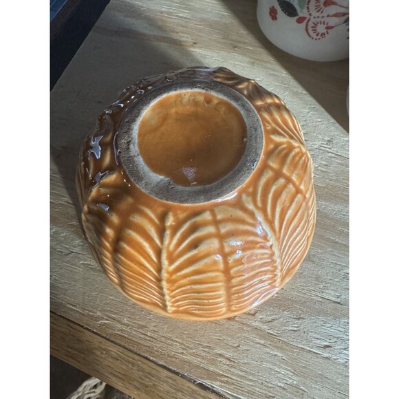 RRP Co Robinson Ransbottom Pottery Orange Mixing Bowl With Arts & Crafts Mission - Picture 4 of 6